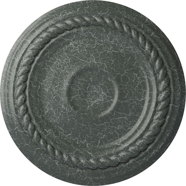 Ekena Millwork Small Alexandria Ceiling Medallion (Canopies up to 4 5/8"), 7 7/8"OD x 3/4"P, Athenian Green Crackle CM07ALAGC - main